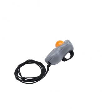Hunter clicker with lanyard and finger loop Plastic Grey/Orange